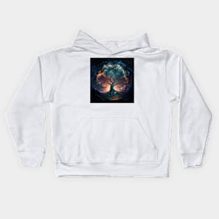 Celestial Tree Rug Kids Hoodie